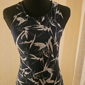 Rachel Roy Polynesian Blue & Grey Asymmetrical Wrap Maxi dress